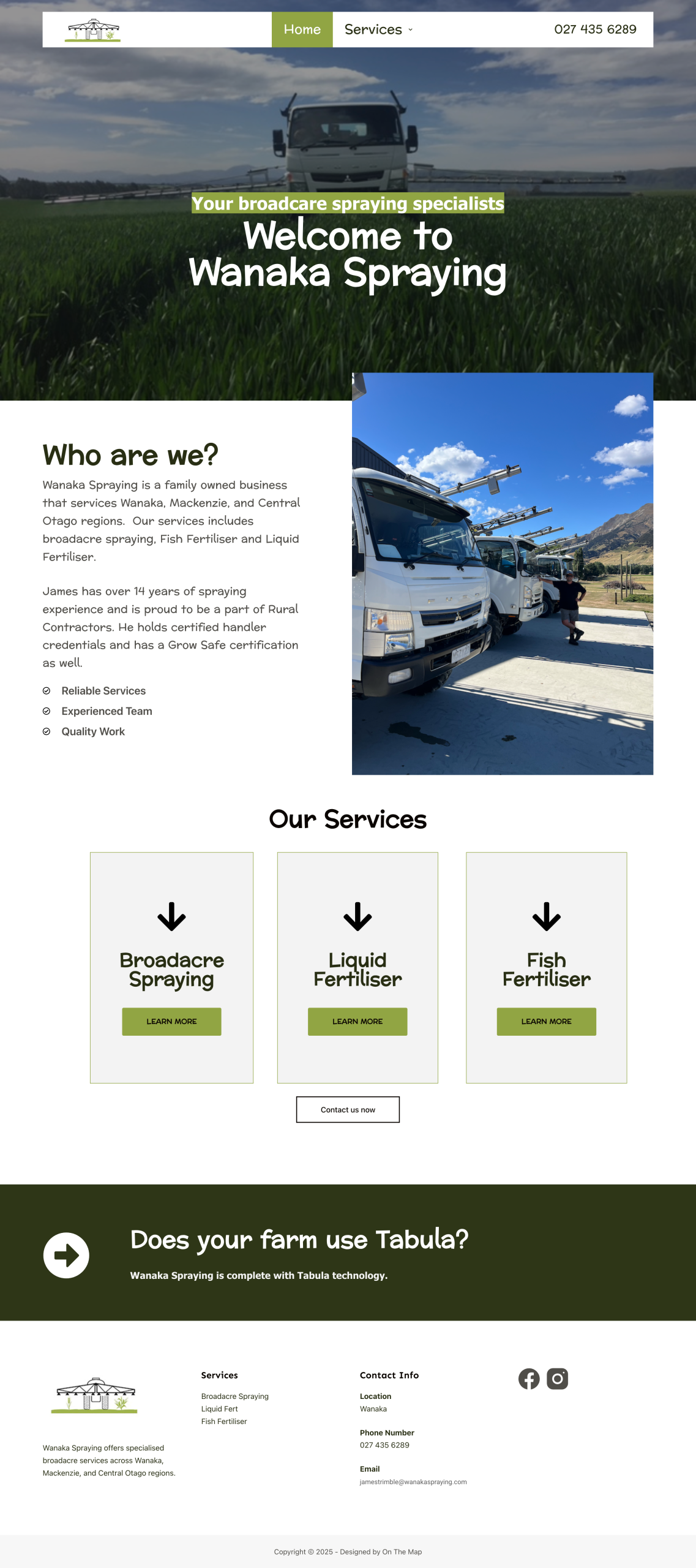 spraying website for rural contractors in new zealand